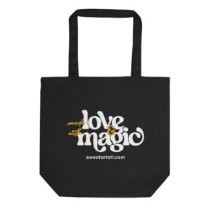 Sweet Art "Made with Love and Magic" Black Eco-Tote Bag